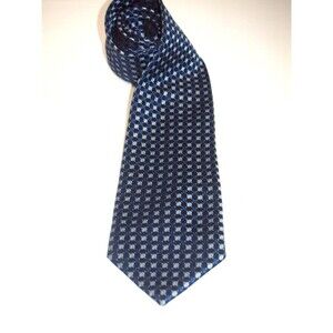Nautica Blue Boxes Geometric Tie 100% Silk Men’s Necktie 3-7/8" x 60"
